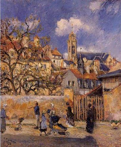 CamillePissarro-LeParcauxCharrettesPontoise1