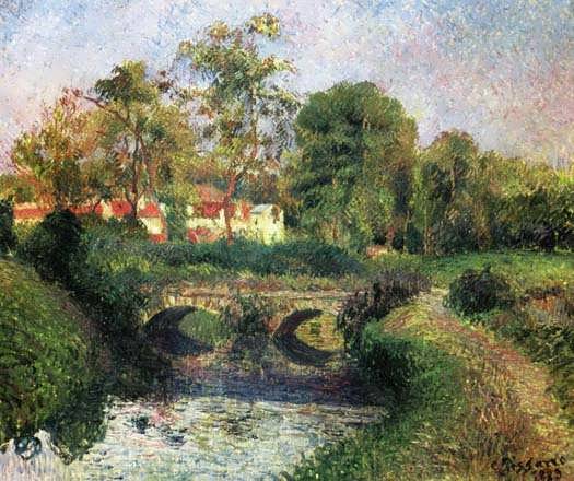 CamillePissarro-LittleBridgeontheVoisneOsny1