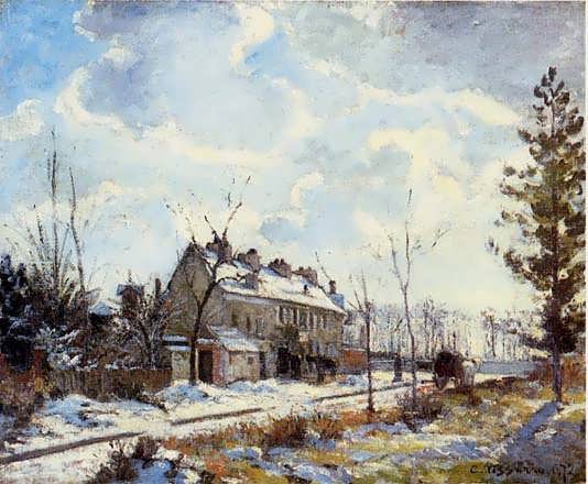 CamillePissarro-LouveciennesRoadSnowEffect1