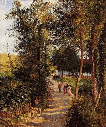 CamillePissarro-RoutedeBerneval0le-PetitakaMaisonThievain1