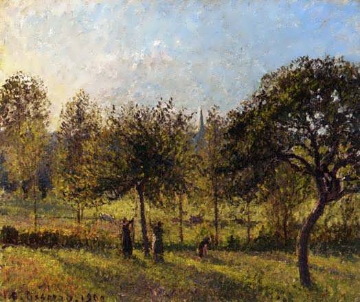 CamillePissarro-SettingSunAutumninEragny1