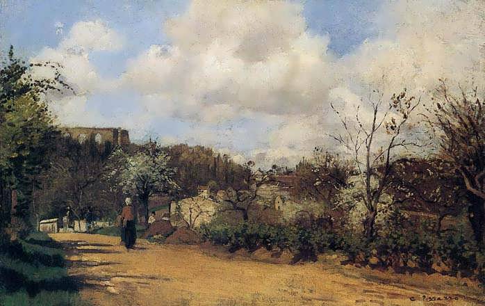 CamillePissarro-SpringtimeinLouveciennes1