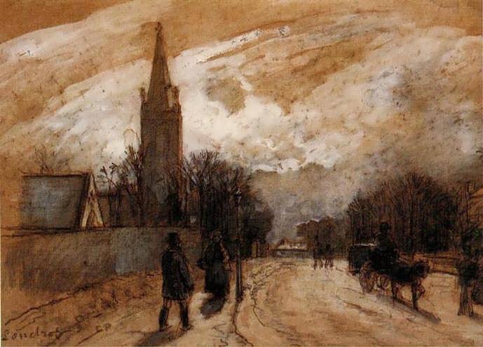 CamillePissarro-StudyforAllSaintsChurchUpperNorwood1