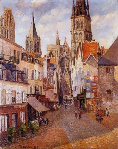 CamillePissarro-SunlightAfternoonLaRuedelEpicerieRouen1