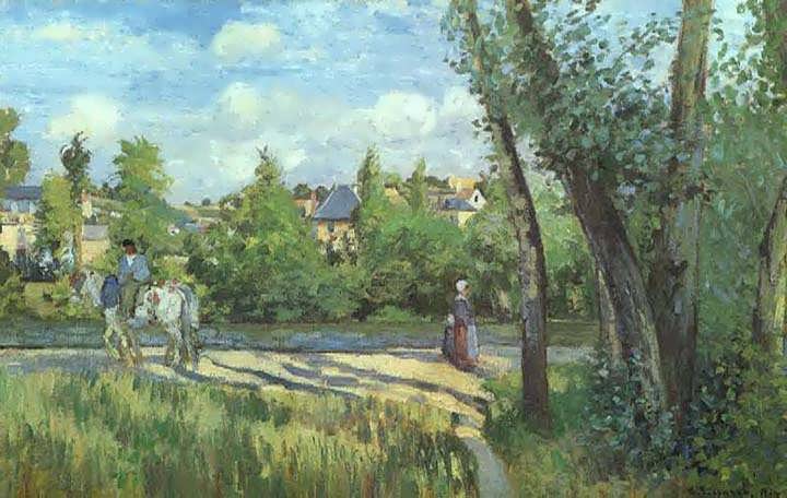 CamillePissarro-SunlightontheRoadPontoise1