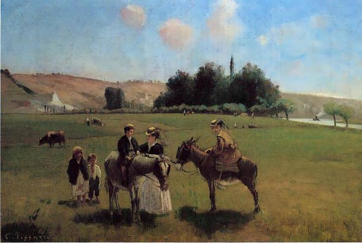 CamillePissarro-TheDonkeyRideatLeRocheGuyon2