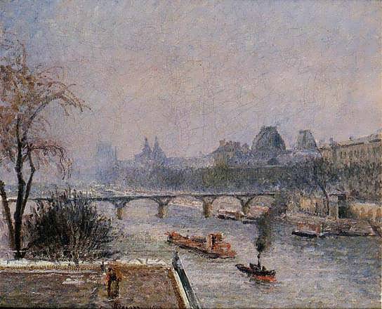 CamillePissarro-TheLouvre-MorningSnowEffect1