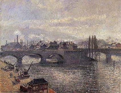 CamillePissarro-ThePontCorneilleRouenMorningEffect1