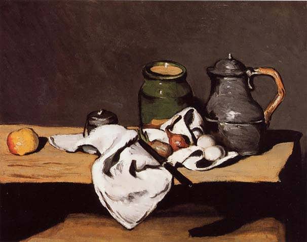 Cezanne-StillLifewithGreenPotandPewterJug1