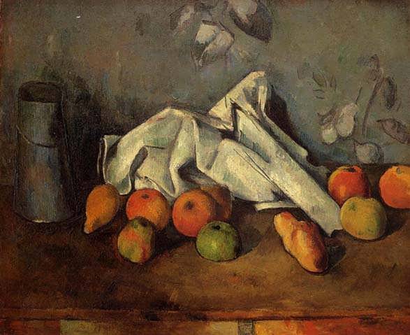 Cezanne-StillLifewithMilkCanandApples1