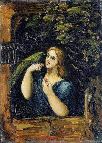 Cezanne-WomanwithParrot