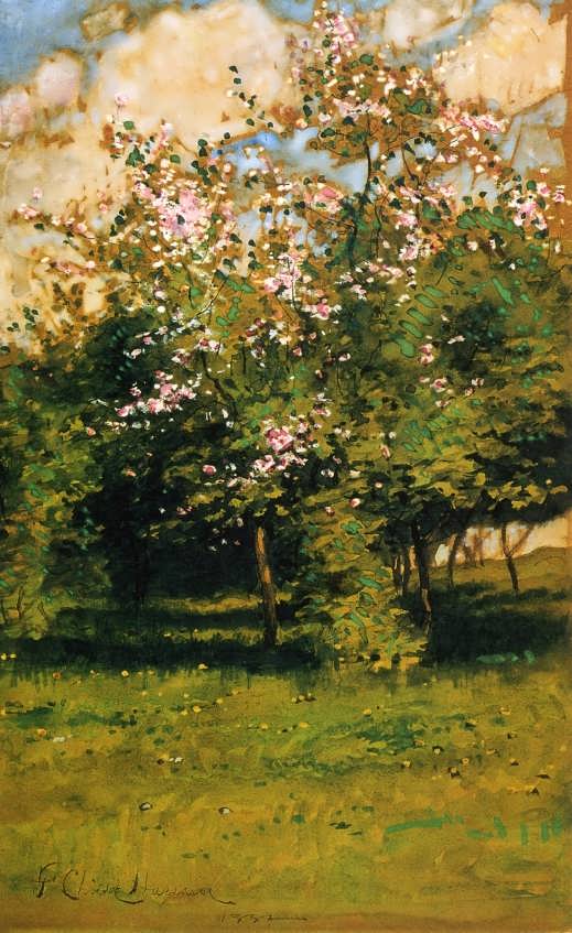 FrederickChildeHassam-BlossomingTrees