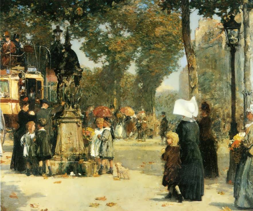 FrederickChildeHassam-ParisStreetScene1