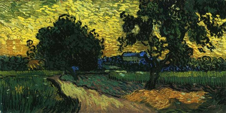 Gogh-FieldwithTreestheChateauofAuvers
