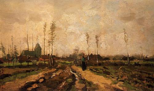 Gogh-LandscapewithChurchandFarms