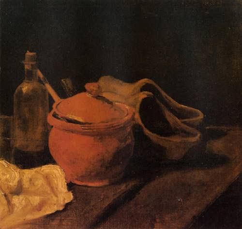 Gogh-StillLifewithEarthenwareBottleandClogs1