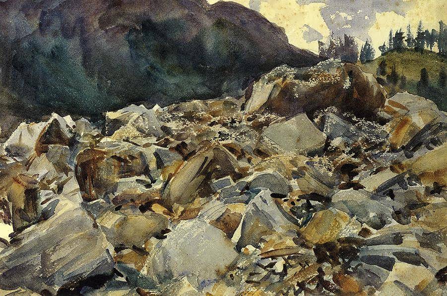 JohnSingerSargent-PurtudAlpineSceneandBoulders1