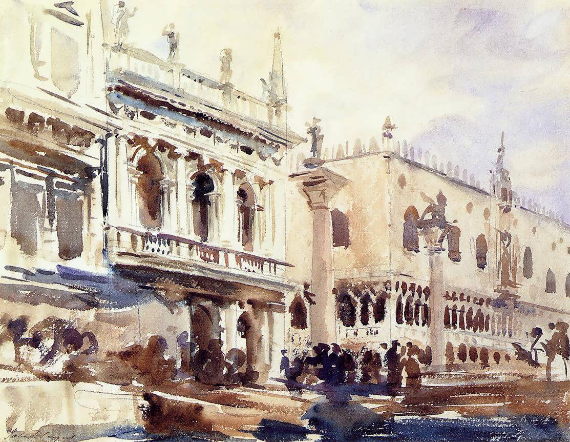 JohnSingerSargent-ThePiazzettaandtheDogesPalace1