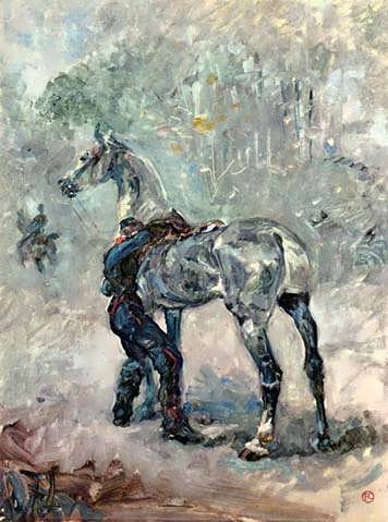 Lautrec-ArtillerymanSaddlingHisHorse1