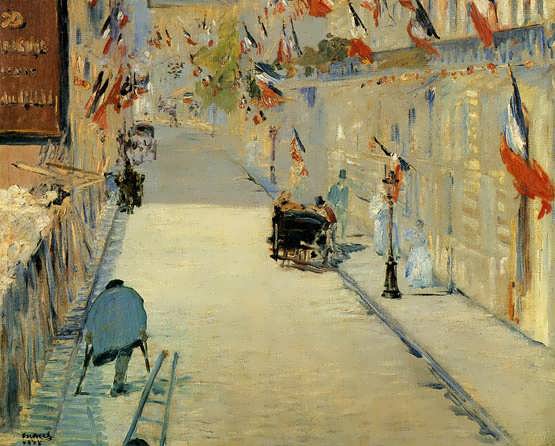 Manet-RueMosnierDecoratedwithFlagswithaManonCrutches1