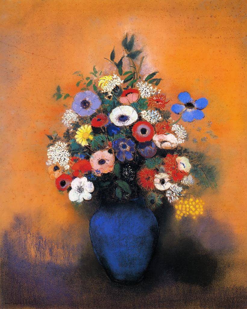 OdilonRedon-MinosasAnemoniesandLeavesinaBlueVase2