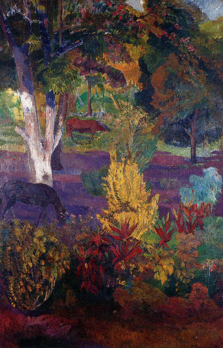 PaulGauguin-MarquesanLandscapewithaHorse2