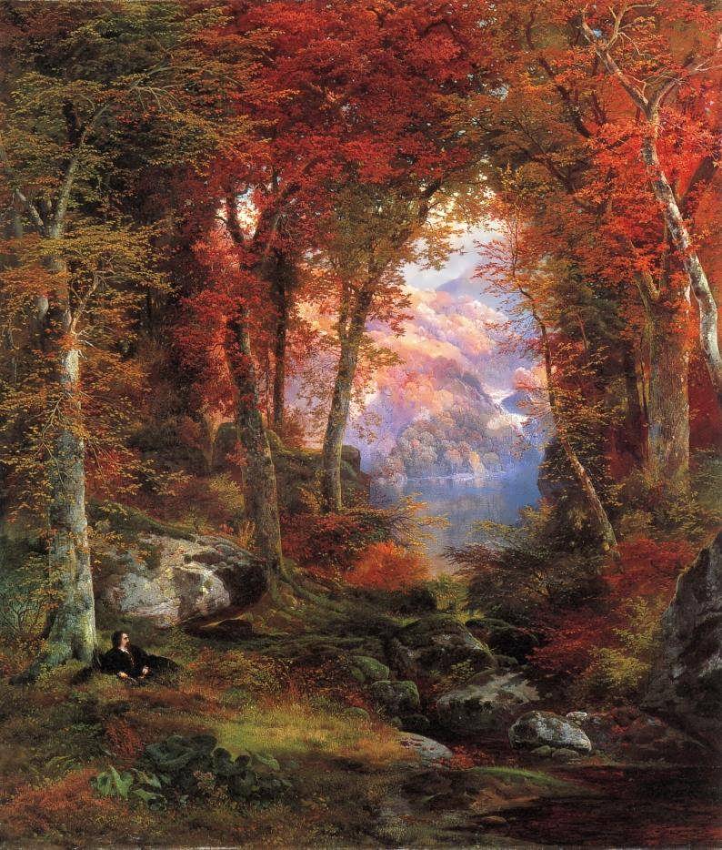 ThomasMoran-TheAutumnalWoodsakaUndertheTrees1