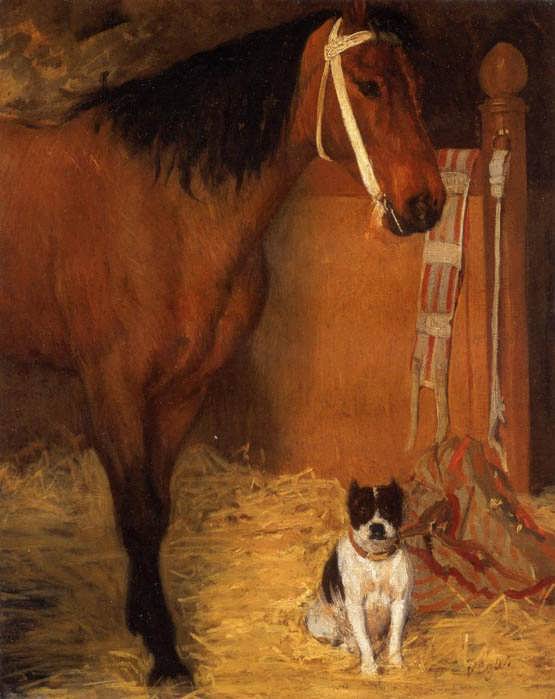 degas-AttheStablesHorseandDog2