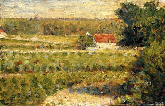 seurat-HousewithRedRoof