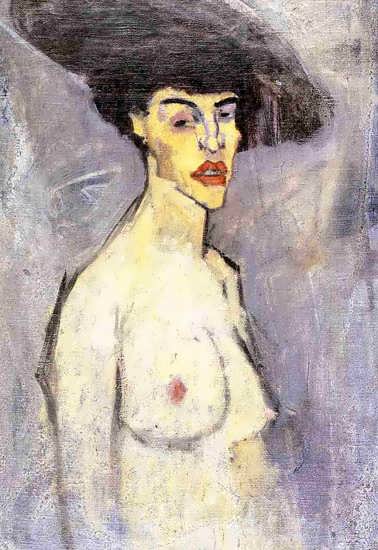 AmedeoModigliani-NudewithHat1