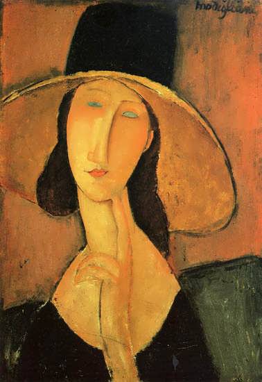 AmedeoModigliani-PortraitofaWomanwithHat1