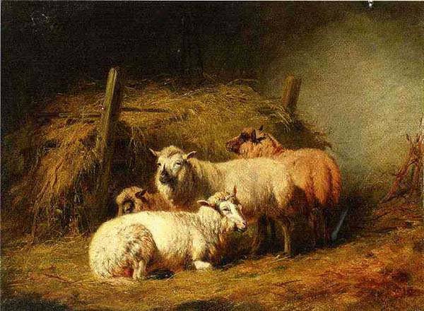 ArthurFitzwilliamTait-SheepinShed1