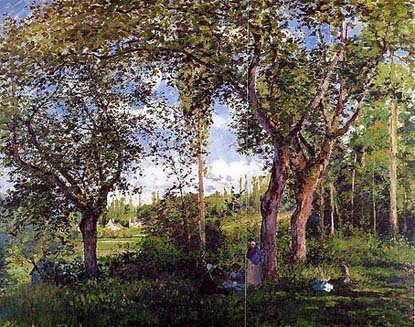 CamillePissarro-LandscapewithStrollersRelaxingundertheTrees