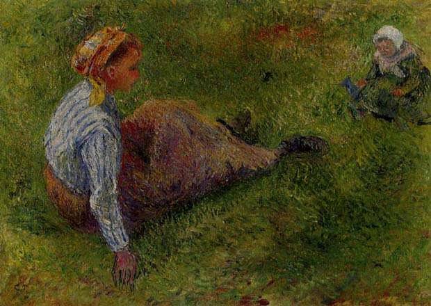 CamillePissarro-PeasantSittingwithInfant