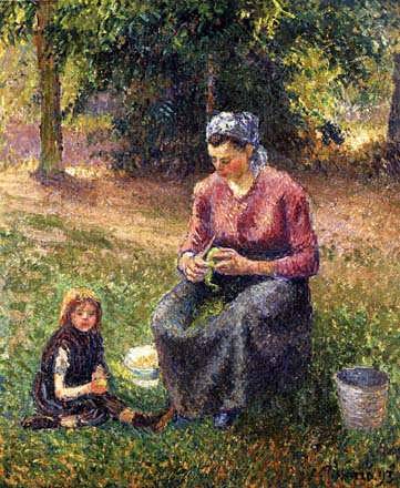 CamillePissarro-PeasantWomanandChildEragny