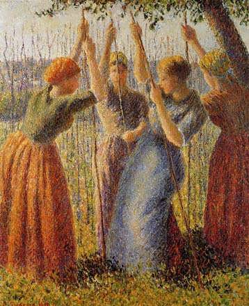 CamillePissarro-PeasantsPlantingPeaSticks