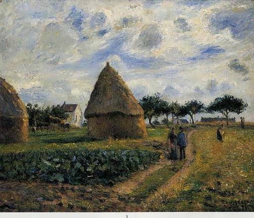 CamillePissarro-PeasantsandHayStacks