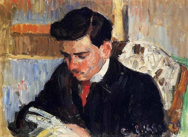 CamillePissarro-PortraitofRodoPissarroReading