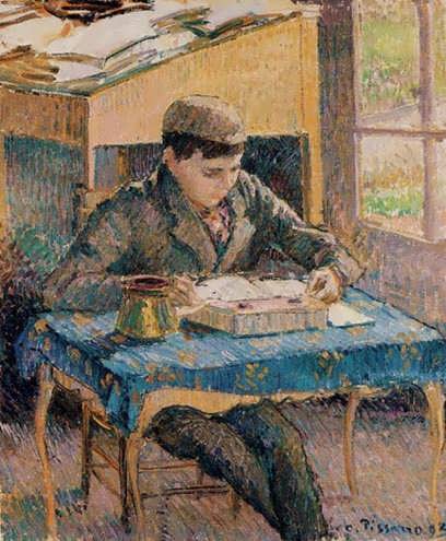 CamillePissarro-PortraitofRodoReading