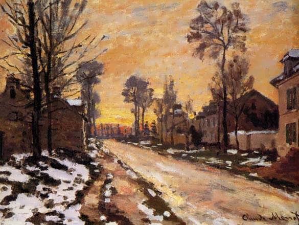 CamillePissarro-RoadatLouveciennesMeltingSnowSunset