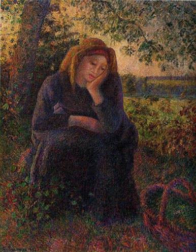 CamillePissarro-SeatedPeasant