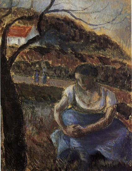 CamillePissarro-SeatedPeasantWoman