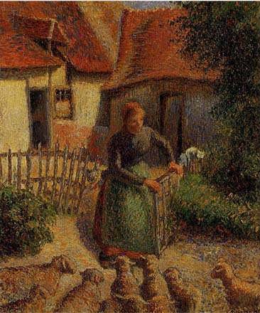 CamillePissarro-ShepherdessBringingintheSheep1