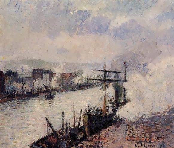 CamillePissarro-SteamboatsinthePortofRouen