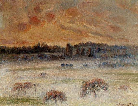 CamillePissarro-SunsetwithFogEragny