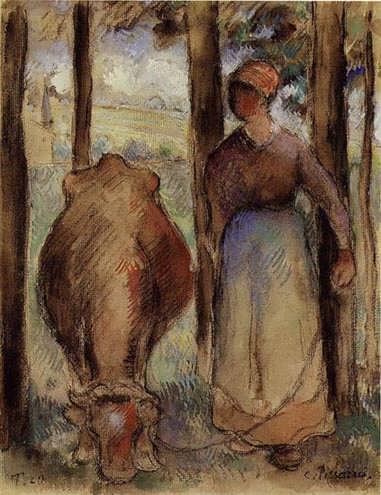 CamillePissarro-TheCowherdakaYoungPeasant