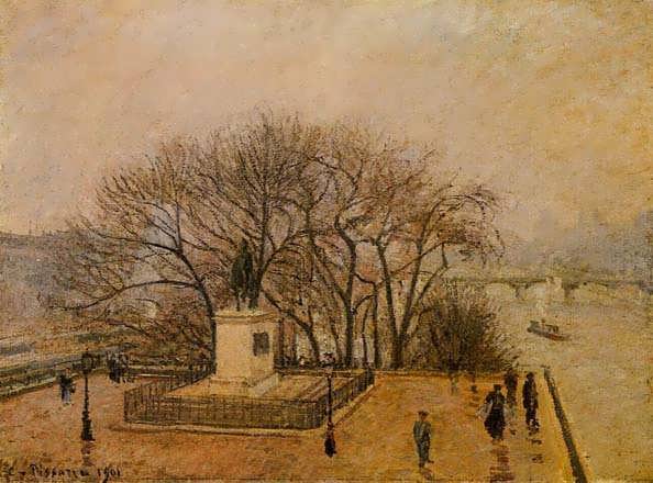 CamillePissarro-ThePont-NeufStatueofHenriIVMist