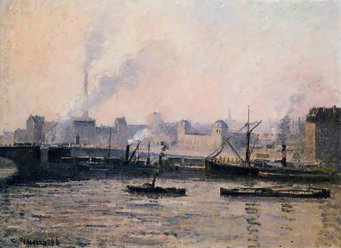 CamillePissarro-ThePontBoieldieuRouenFog