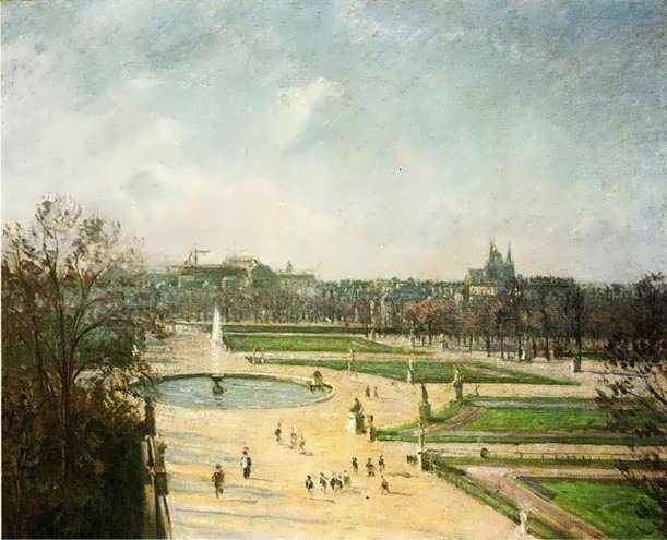 CamillePissarro-TheTuileriesGardensAfternoonSun1