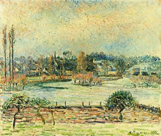 CamillePissarro-ViewofBazincourtFloodMorningEffect1